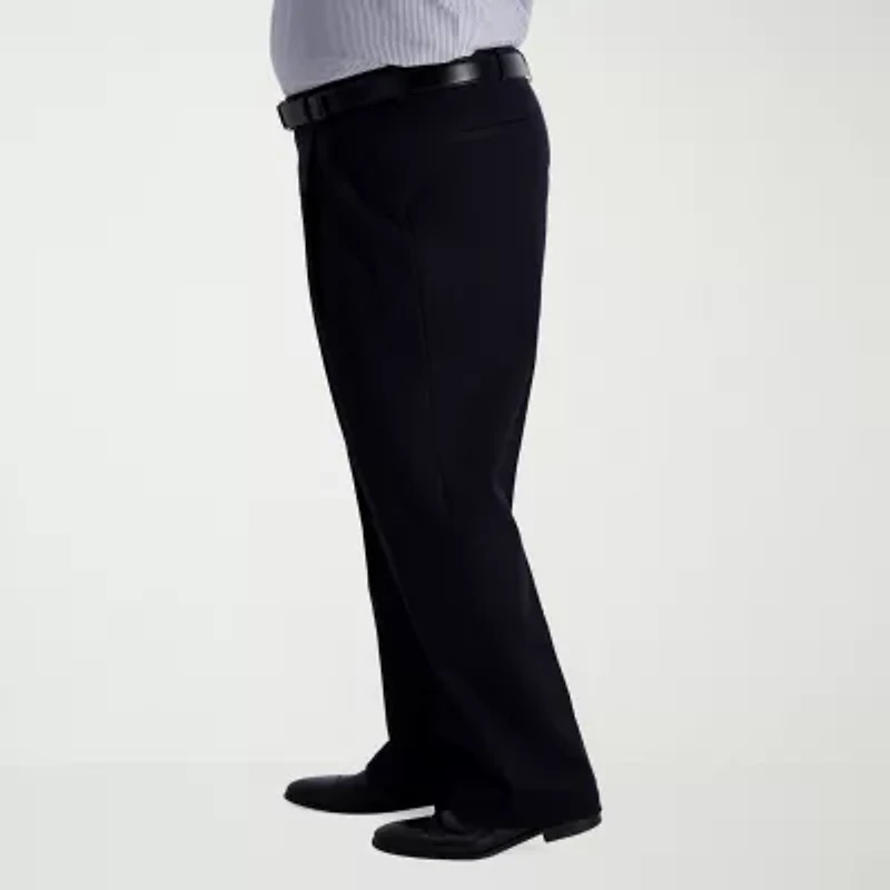 Haggar Iron Free Premium Khaki Mens Classic Fit Big and Tall Pleated Pant
