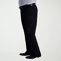 Haggar Iron Free Premium Khaki Mens Classic Fit Big and Tall Pleated Pant