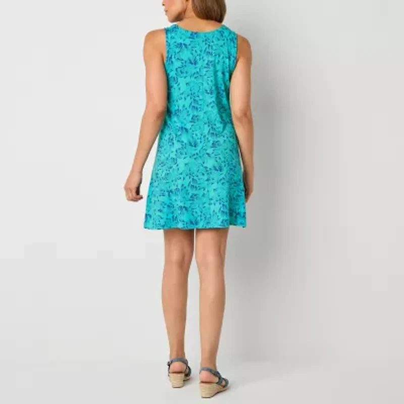 St. John's Bay Womens Tall Sleeveless Midi Swing Dresses