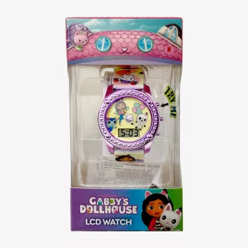 Gabby's Dollhouse Girls Digital Multicolor Strap Watch Gab4151jc