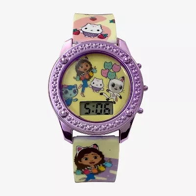 Gabby's Dollhouse Girls Digital Multicolor Strap Watch Gab4151jc