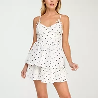 Trixxi Womens Juniors Sleeveless Dots Fit + Flare Dress