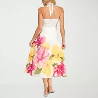 Trixxi Womens Juniors Sleeveless Floral A-Line Dress