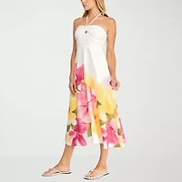 Trixxi Womens Juniors Sleeveless Floral A-Line Dress