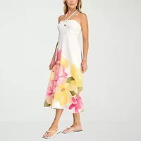 Trixxi Womens Juniors Sleeveless Floral A-Line Dress