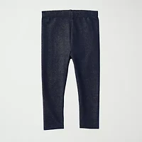 Okie Dokie Denim Baby Girls Knit Full Length Leggings