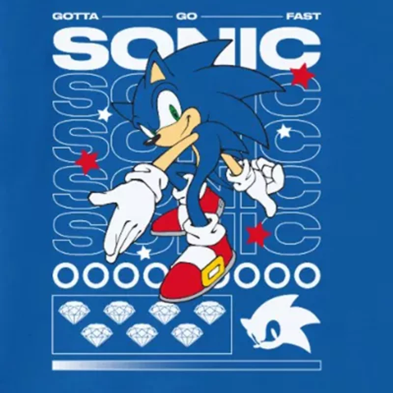 Little & Big Kid Boys Crew Neck Short Sleeve Oversized Sonic the Hedgehog Graphic T-Shirt