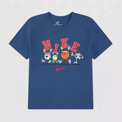 Nike Little Boys Crew Neck Short Sleeve Regular Fit Graphic T-Shirt