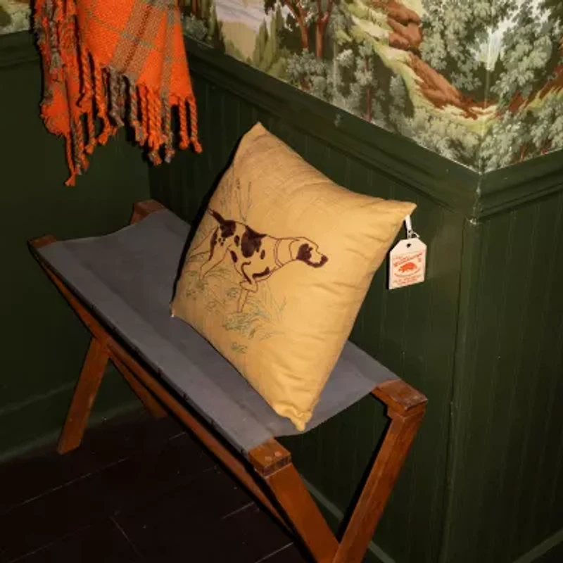 Makers Collective Camp Wandawega Pointer Chainstitched Square Throw Pillow