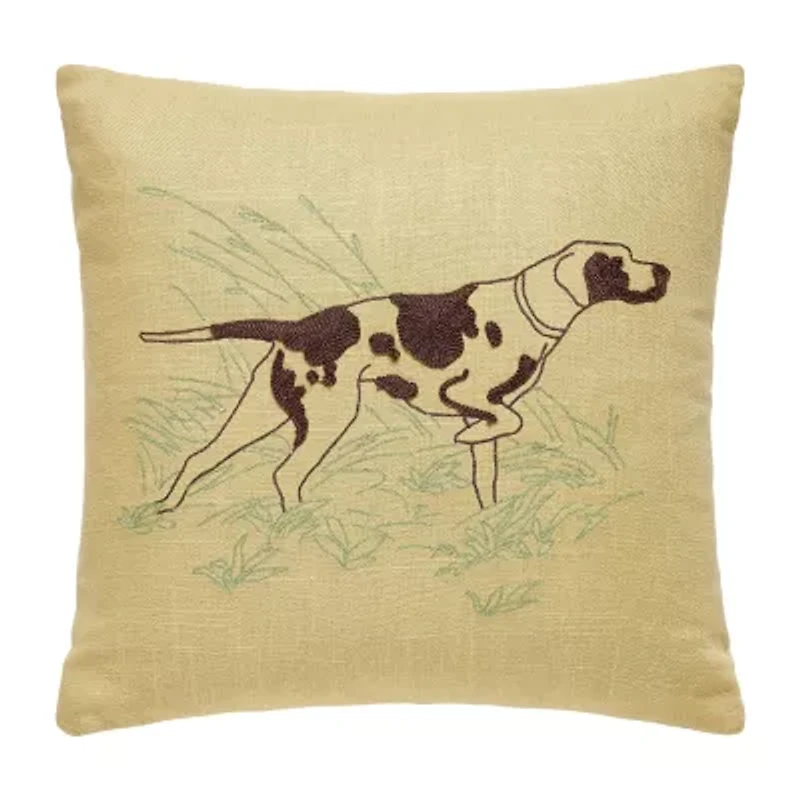 Makers Collective Camp Wandawega Pointer Chainstitched Square Throw Pillow