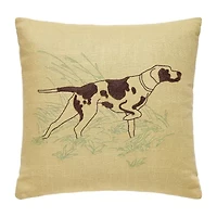 Makers Collective Camp Wandawega Pointer Chainstitched Square Throw Pillow