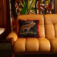 Makers Collective Camp Wandawega Elk Needle-Punched Square Throw Pillow