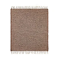 JUNK GYPSY Leopard Woven Blanket With Fringe Throw