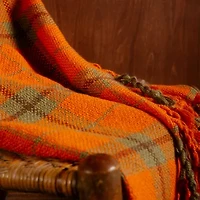 Makers Collective Camp Wandawega Sycamore Plaid Woven Blanket With Fringe Throw