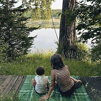 Makers Collective Camp Wandawega Scout Plaid Outdoor Blanket With Tote Throw