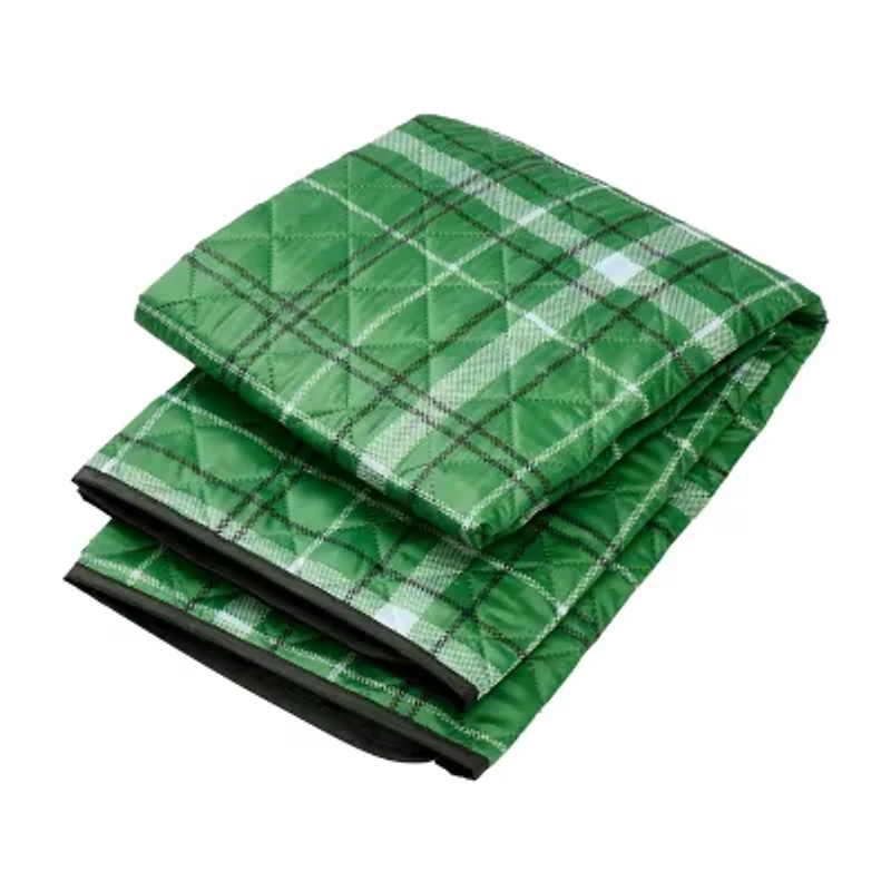 Makers Collective Camp Wandawega Scout Plaid Outdoor Blanket With Tote Throw