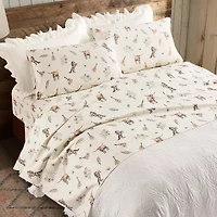 JUNK GYPSY Watercolor Cowgirls 250 Thread Count Cotton Percale Sheet Set