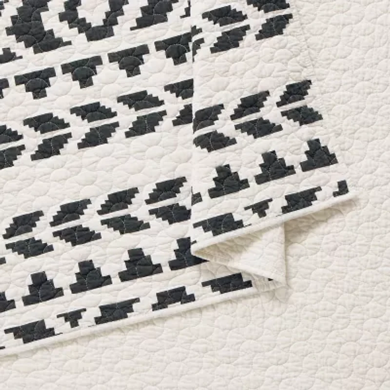 JUNK GYPSY Queen Ranch Cotton Reversible Quilt Set