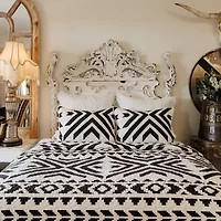 JUNK GYPSY Queen Ranch Cotton Reversible Quilt Set