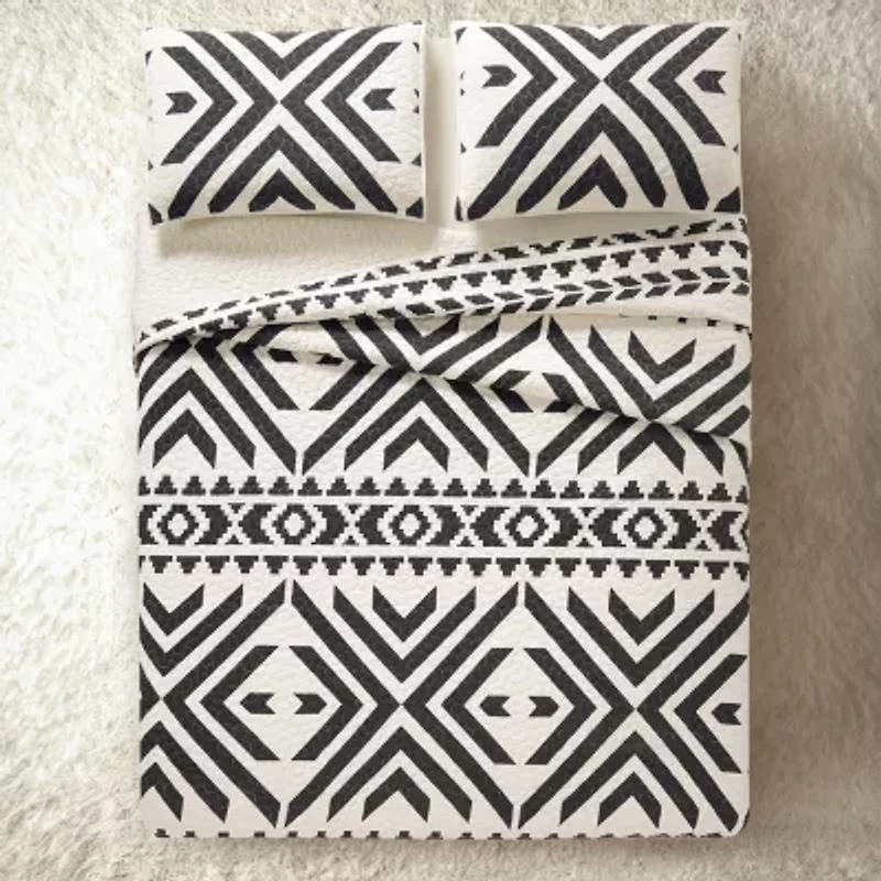 JUNK GYPSY Queen Ranch Cotton Reversible Quilt Set