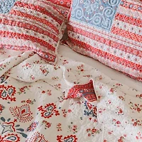JUNK GYPSY Boho Americana Cotton Reversible Quilt Set