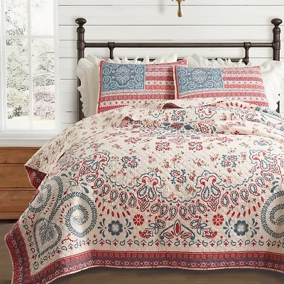 JUNK GYPSY Boho Americana Cotton Reversible Quilt Set