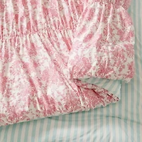 JUNK GYPSY Fancy Toile Ruched Reversible Comforter Set