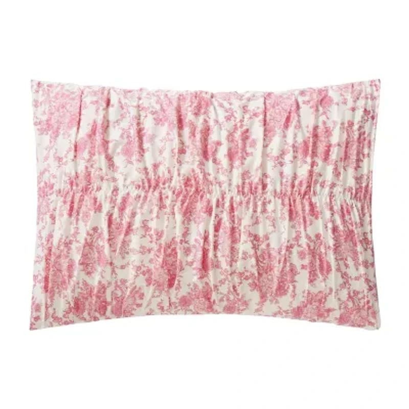 JUNK GYPSY Fancy Toile Ruched Reversible Comforter Set