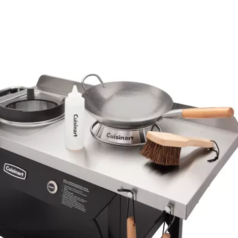 Cuisinart Outdoors Carbon Steel Hammered 12" Round Wok