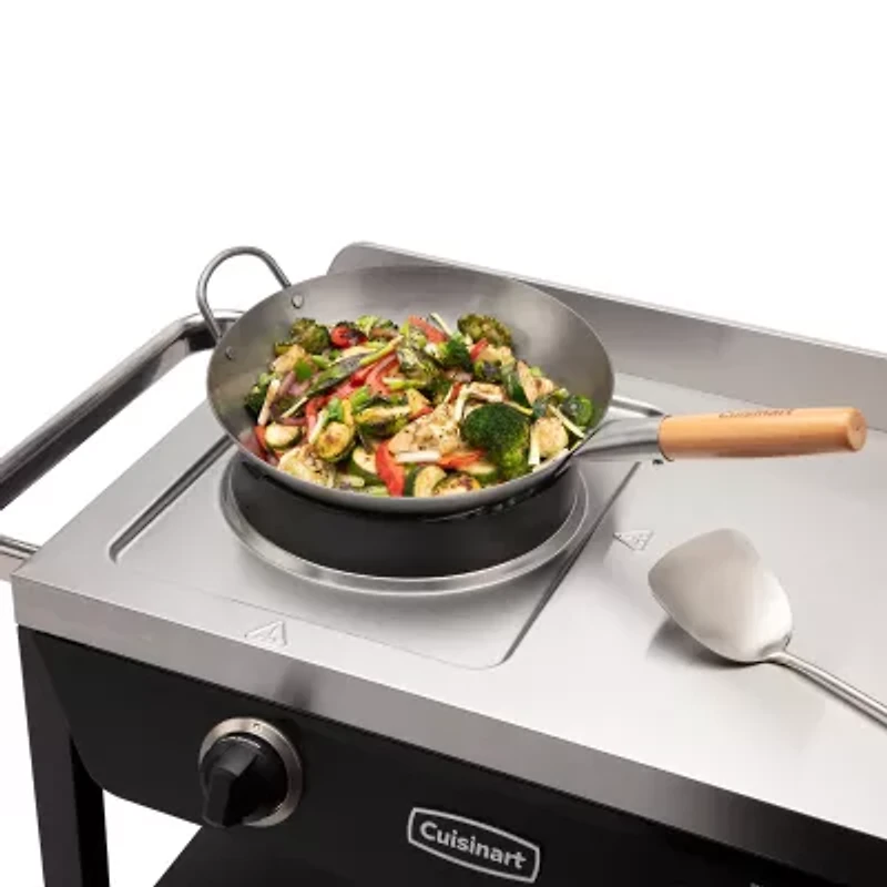 Cuisinart Outdoors Carbon Steel Hammered 12" Round Wok