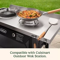 Cuisinart Outdoors Carbon Steel Hammered 12" Round Wok