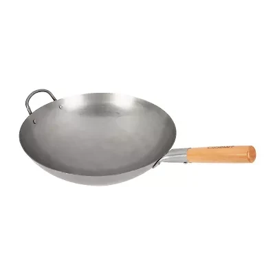 Cuisinart Outdoors Carbon Steel Hammered 14" Round Wok