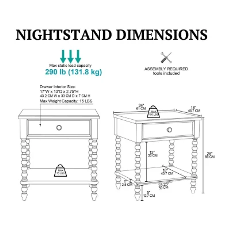 Madison Park Signature Beckett Bedroom Collection 1-Drawer Nightstand