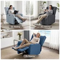 Madison Park Curved Slope-Arm Recliner