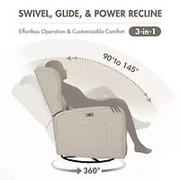 Madison Park Curved Slope-Arm Recliner