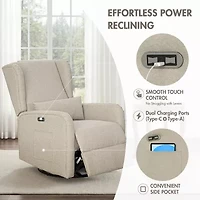 Madison Park Curved Slope-Arm Recliner