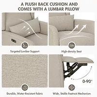 Madison Park Curved Slope-Arm Recliner