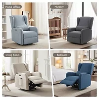 Madison Park Curved Slope-Arm Recliner