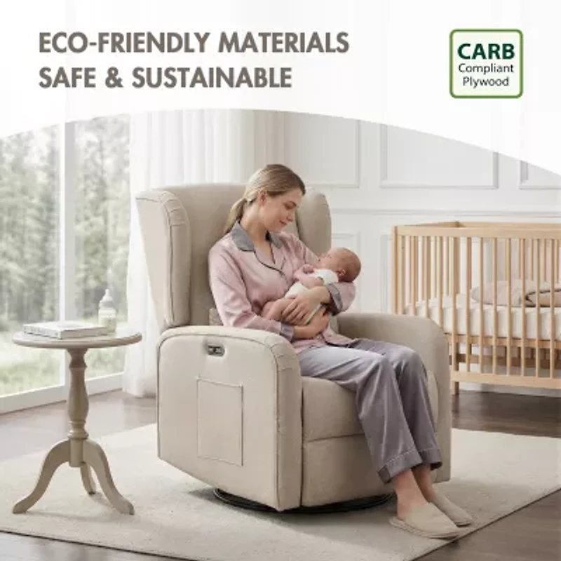 Madison Park Curved Slope-Arm Recliner