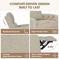 INK+IVY Curved Slope-Arm Recliner