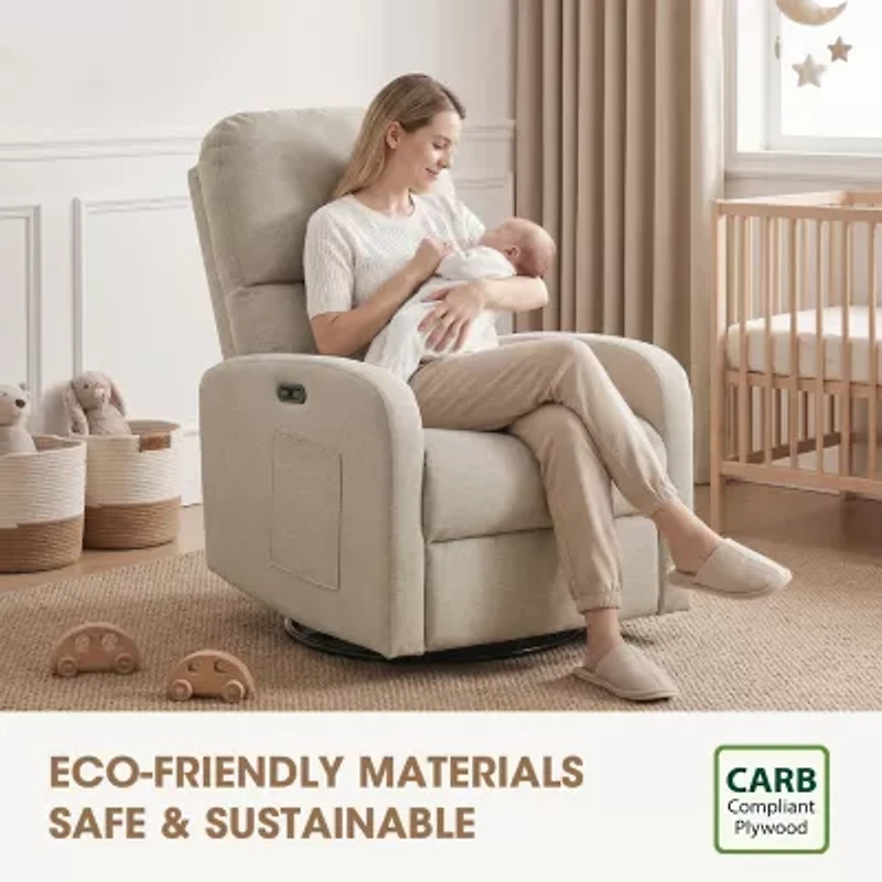 INK+IVY Curved Slope-Arm Recliner