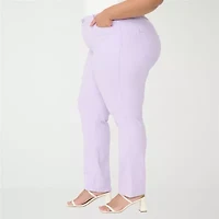 Gloria Vanderbilt Amanda Womens Plus High Rise Stretch Fabric Straight Leg Jean