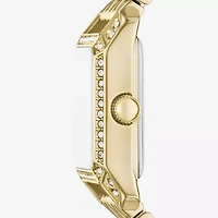 Relic By Fossil Womens Crystal Accent Gold Tone Bracelet Watch Zr34673