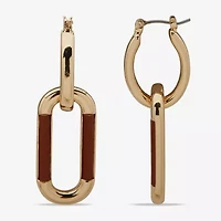 Worthington Womens 31.4mm Hoop Earrings