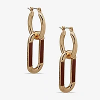 Worthington Womens 31.4mm Hoop Earrings