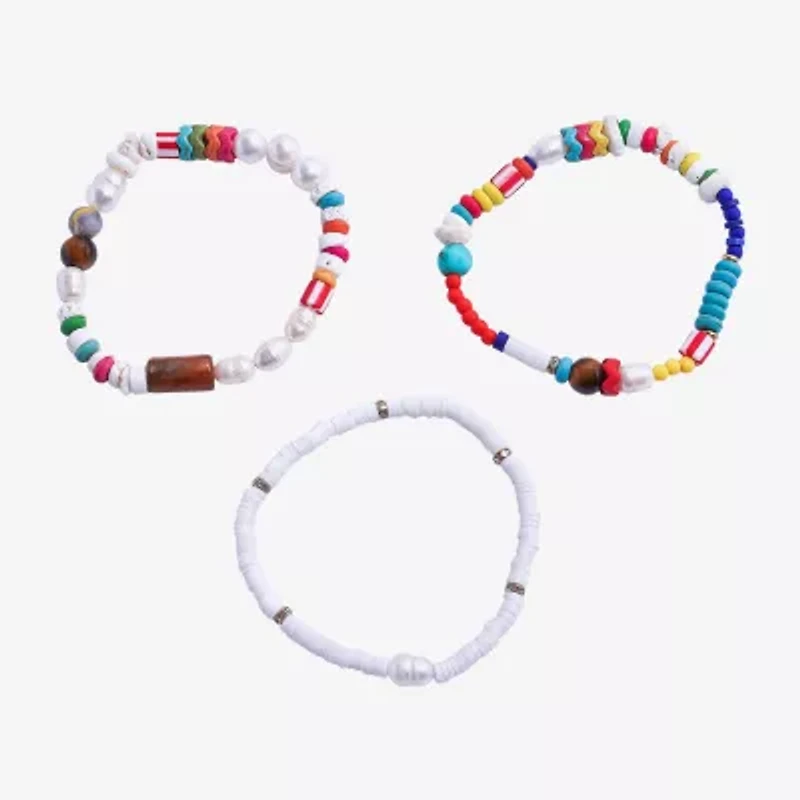 Bijoux Bar Womens 3-pc. Beaded Bracelet Set