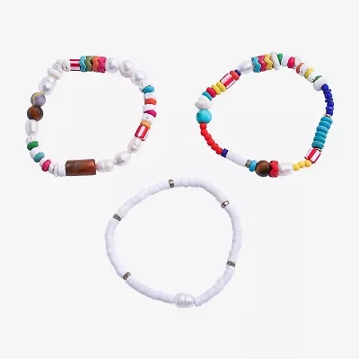 Bijoux Bar Womens 3-pc. Beaded Bracelet Set