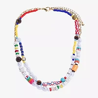 Bijoux Bar Womens 16 Inch Beaded Necklace