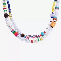 Bijoux Bar Womens 16 Inch Beaded Necklace