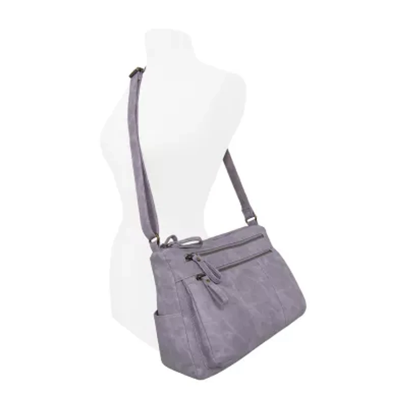 Bueno of California Antique Pebble Washed Medium Crossbody Bag